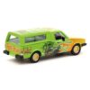 Volkswagen Caddy Pickup Truck with Camper Shell Green with Flames and Graphics "Rat Fink" "Collab64" Series 1/64 Diecast Model Car by Schuco & Tarmac Works - Image 2