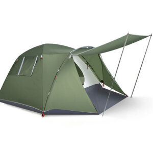 4-6 Person Camping Tent with Front Porch-Green